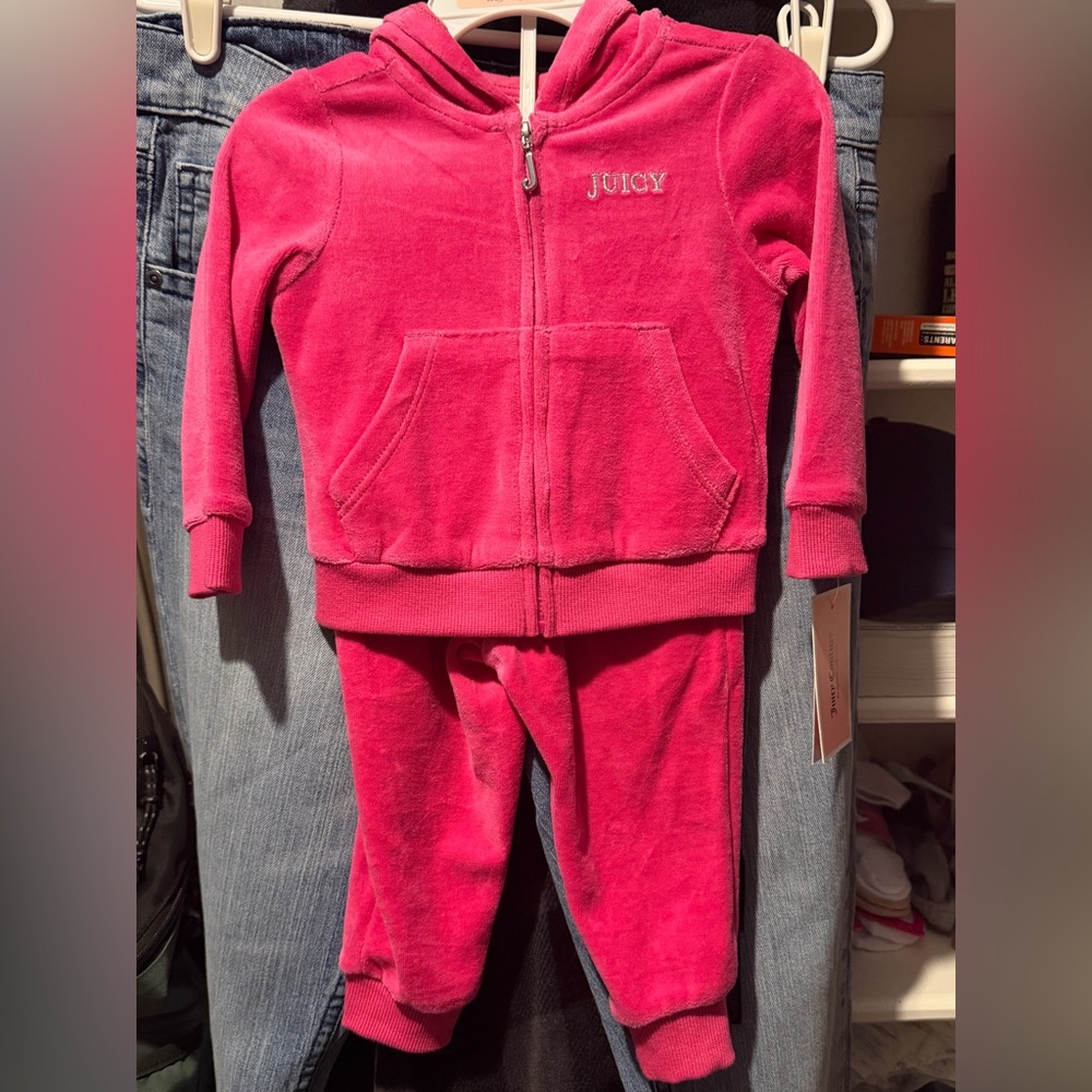 Juicy Couture Kids Fuchsia Sweatpants Set